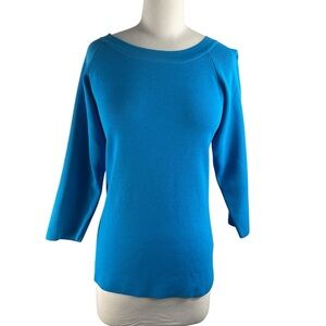 River Island Turquoise Top with criss cross back, Size 12